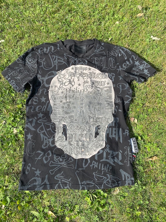 Camiseta Couture Philipp Plein/Camiseta algodón/Camiseta - Etsy