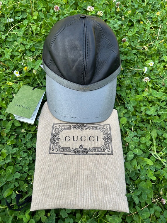 Authentic baseball Gucci Italy/Black gray baseball