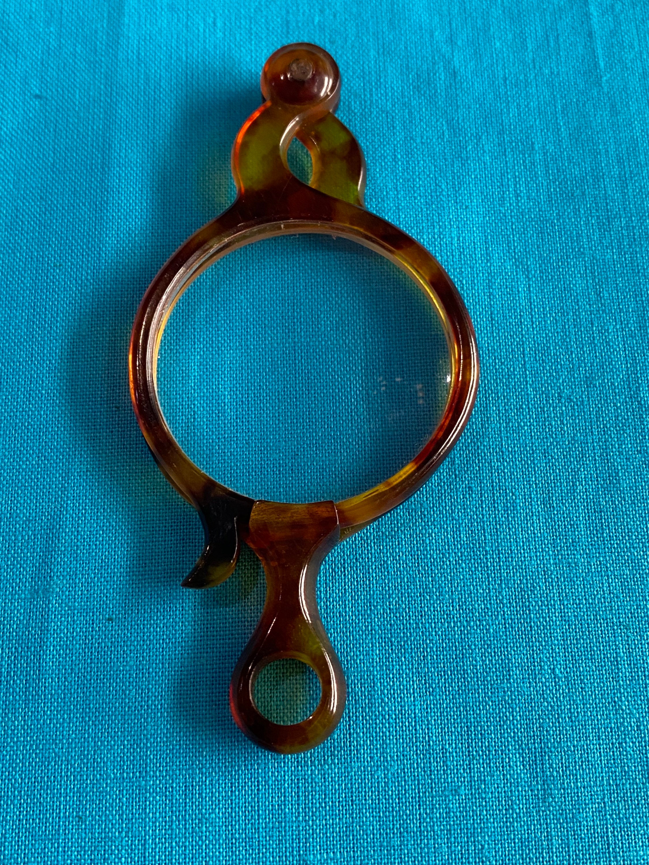 Hand Held Magnifying Eyeglasses Lorgnettes Solid Brass Frame Antique Style