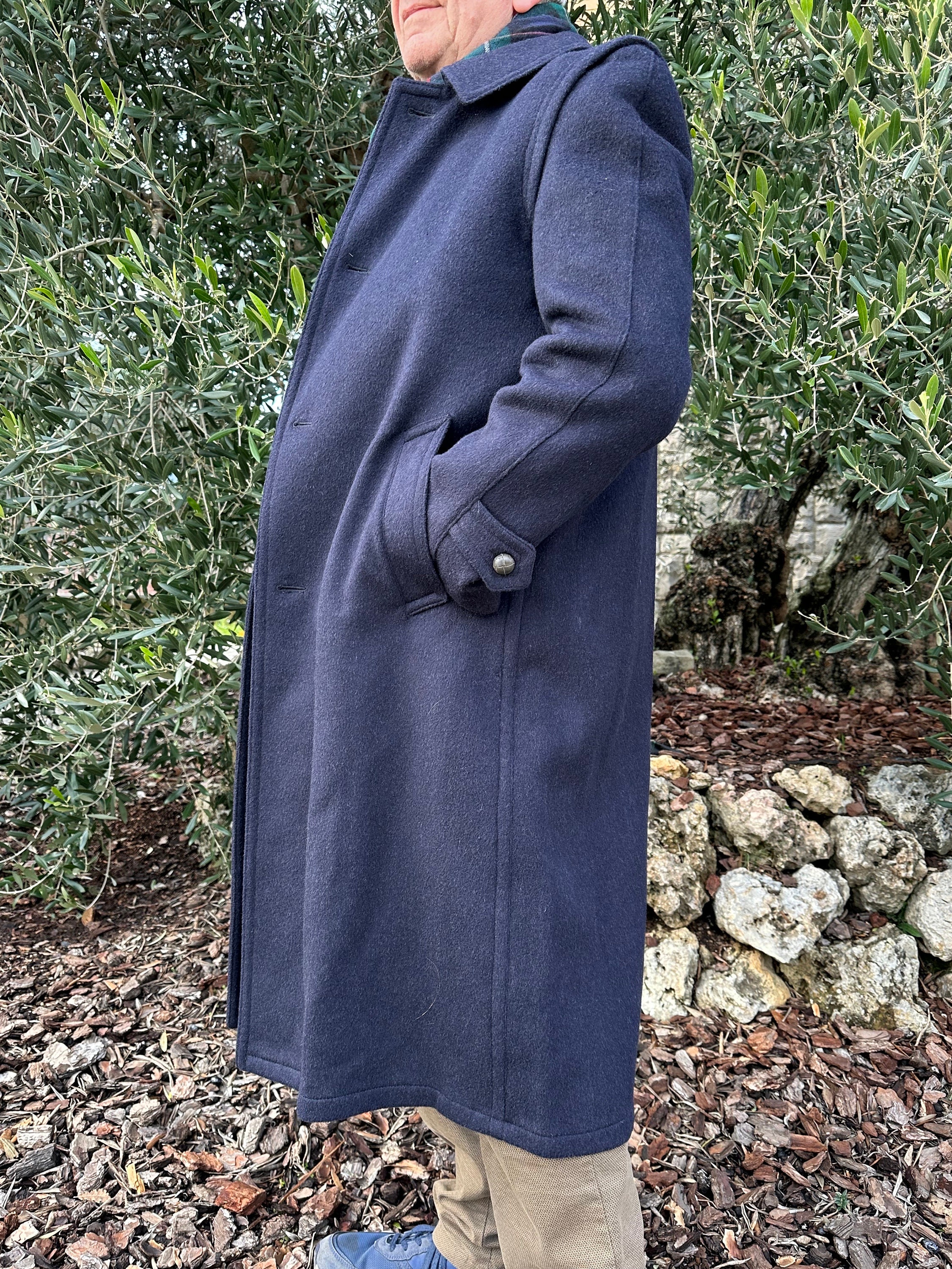 Manteau de luxe design des annees 80 Salko Tiroler Loden Autriche Manteau Oxford loden Manteau bleu marine laine Manteau Loden Salko Autriche Etsy France