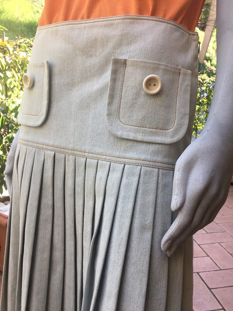 80s Dior Luxury Skirt/Denim Christian Dior vintage/skirt Etsy