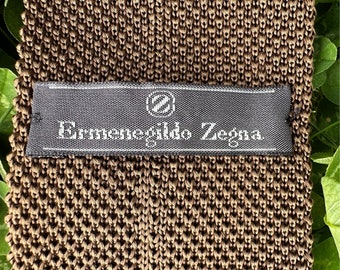 Corbata de lujo de los años 80 Ermenegildo Zegna/Seda de corbata verde oliva/Corbata Ermenegildo Zegna/Corbata de seda vintage/Diseño de corbata de seda rara vintage