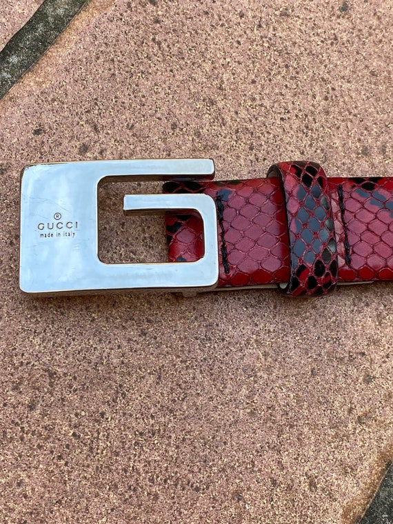 Gucci 60s/Bordeaux leather belt Gucci/Vintage Gucc