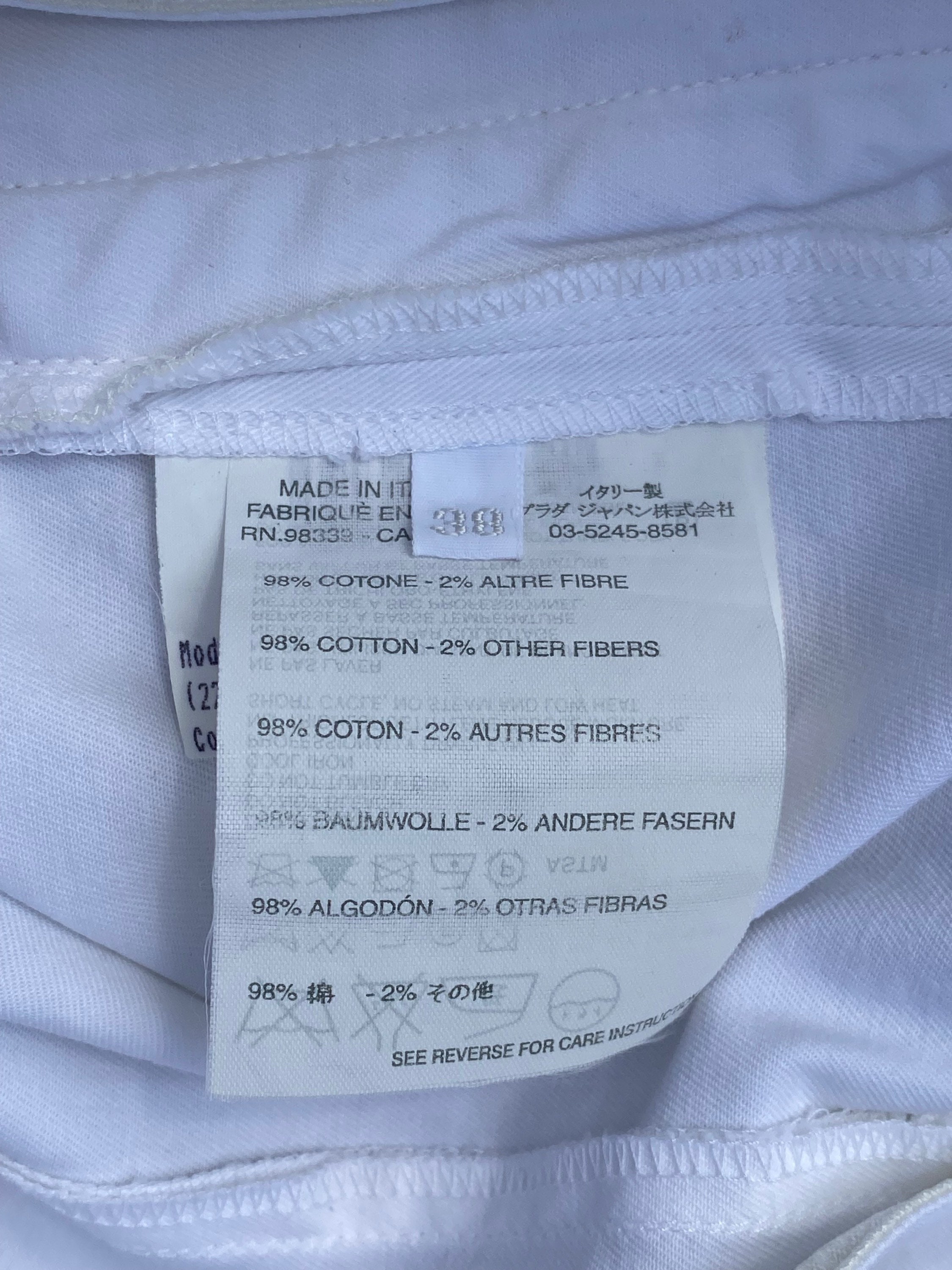 90s Prada pants Fashion/Design jeans Prada/White cotton pants | Etsy