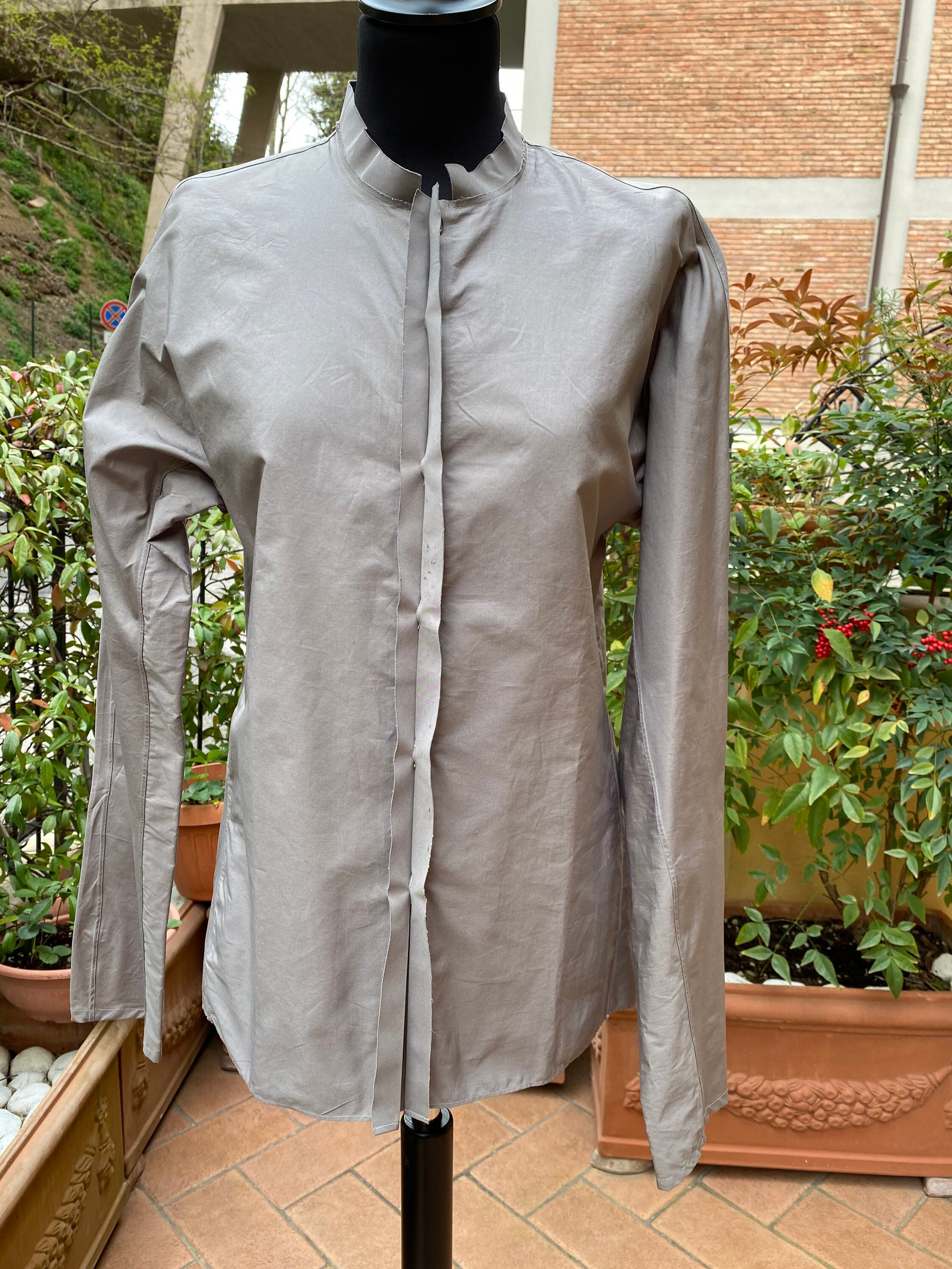 90s Shirt Lanvin Couture/design Shirt Lanvin/grey Shirt Cotton 