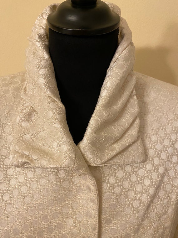 80s Vintage jacket Versace/White jacket silk/Vint… - image 5