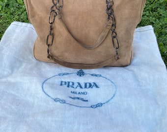 Prada Vitello Phenix Leather Convertible Bag in Very Good