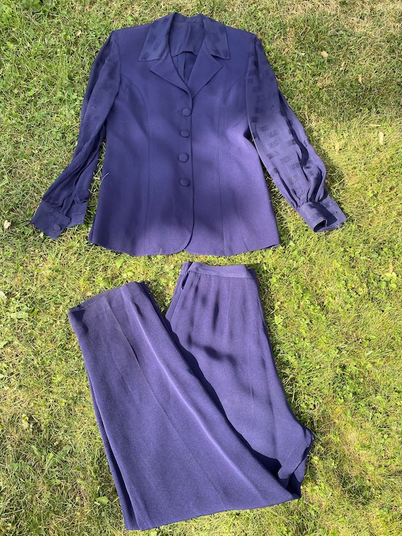 90s Vintage suit PG/Vintage set/Vintage blue suit… - image 1