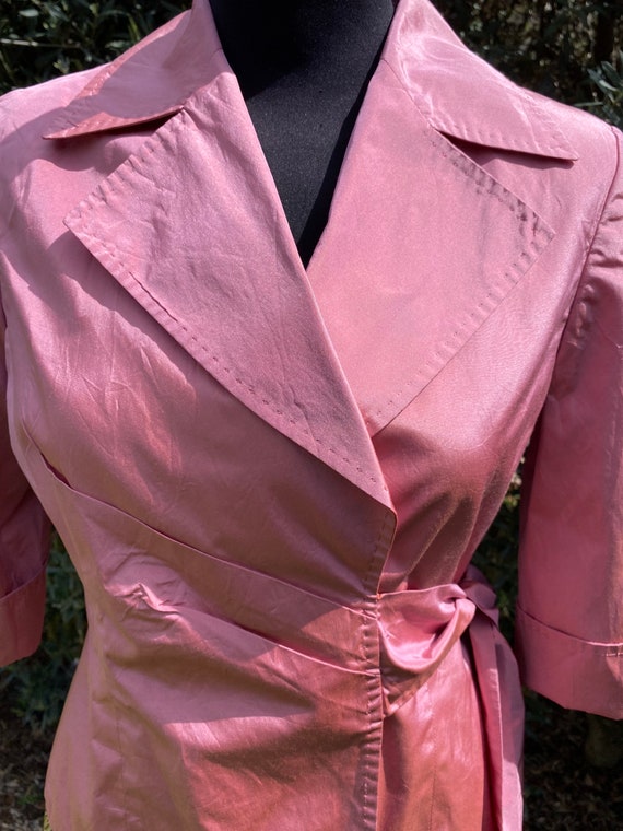 90s Vintage jacket Max Mara/Pink jacket silk/Max … - image 4