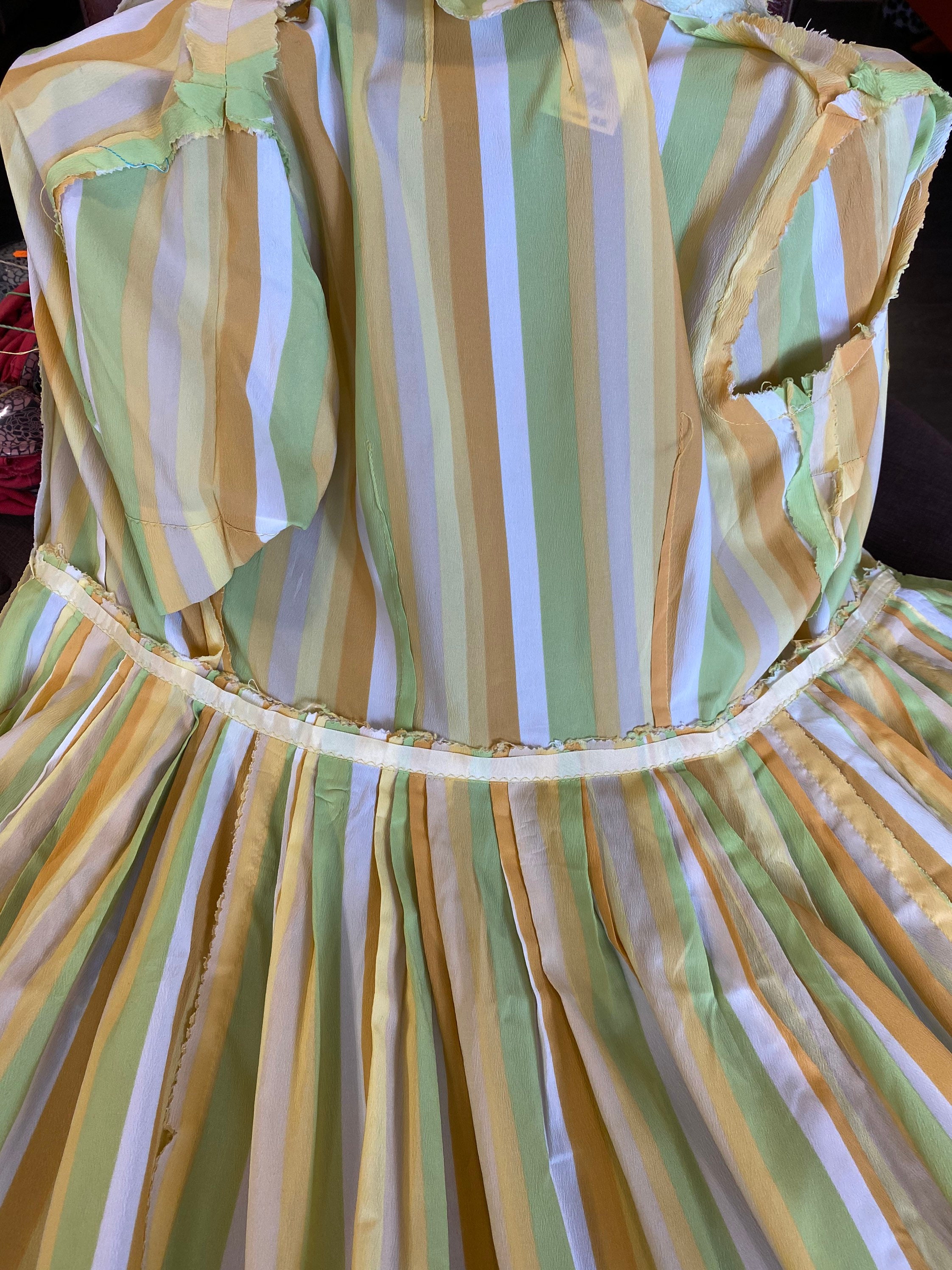 70s Vintage Dress Handmade/vintage Rainbow Dress/fashion Dress - Etsy