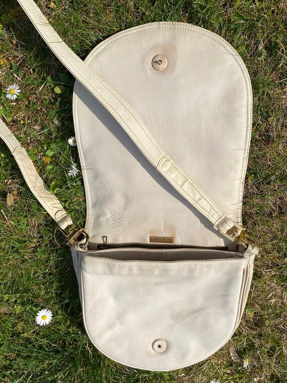 80s Vintage Crossbag Bottega Veneta ivory Bag Leather bottega
