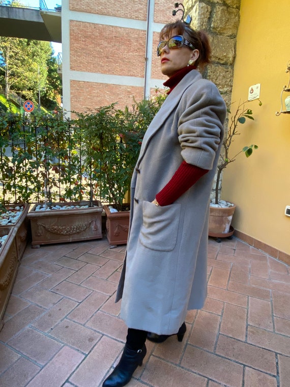 90s Coat Vintage/Vintage tailored gray coat/Itali… - image 3
