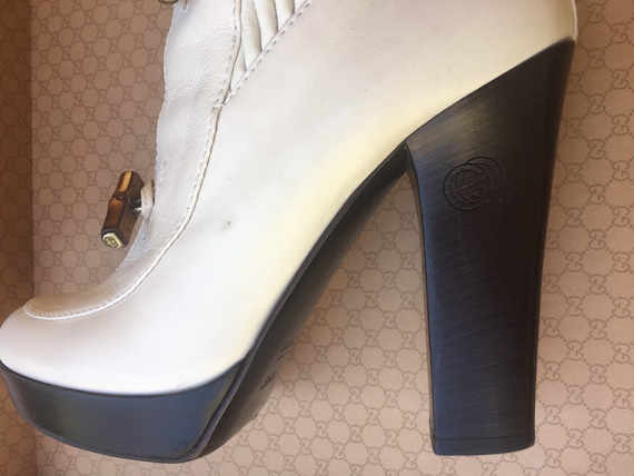 Boots GUCCI BAMBOO/Iconic Gucci leather boots/Ivor