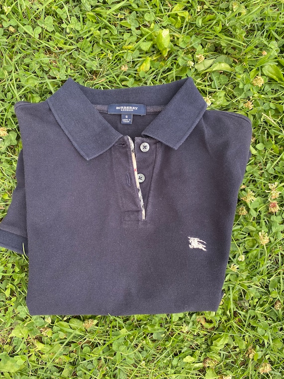 Burberry T-shirt/blue Cotton T-shirt/burberry Polo Shirt Made - Etsy  Singapore