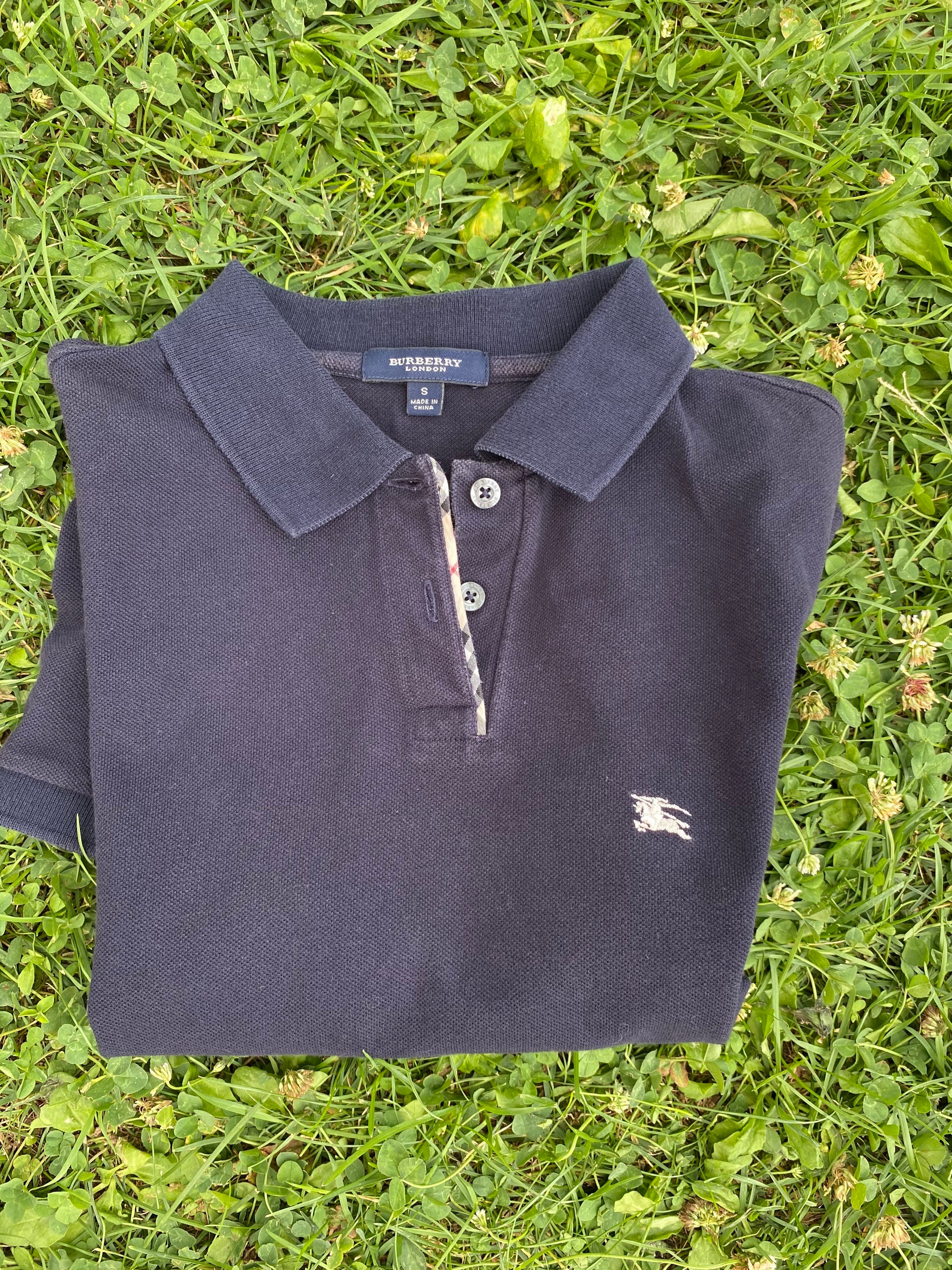 BOUTIQUEOCCASIONI Burberry T-Shirt/Blue Cotton T-shirt/Burberry Polo Shirt Made in China/Fashion Burberry T-Shirt