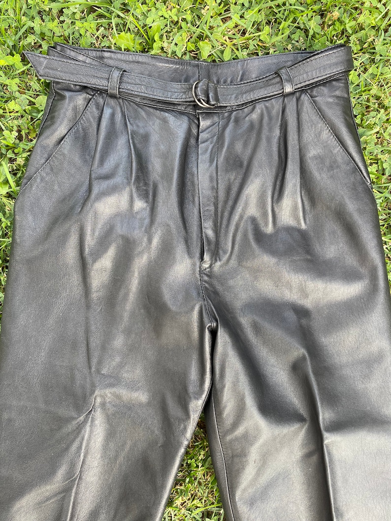 90s Vintage Leather Pants Design/black Leather Jeans/leather - Etsy