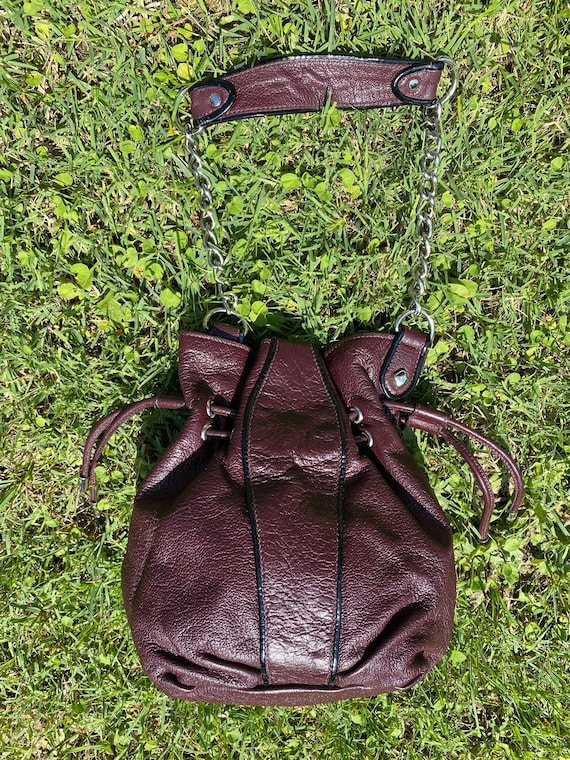 90s Vintage MCM Bucket Bag/brown Bag Leather/brown MCM Bucket 