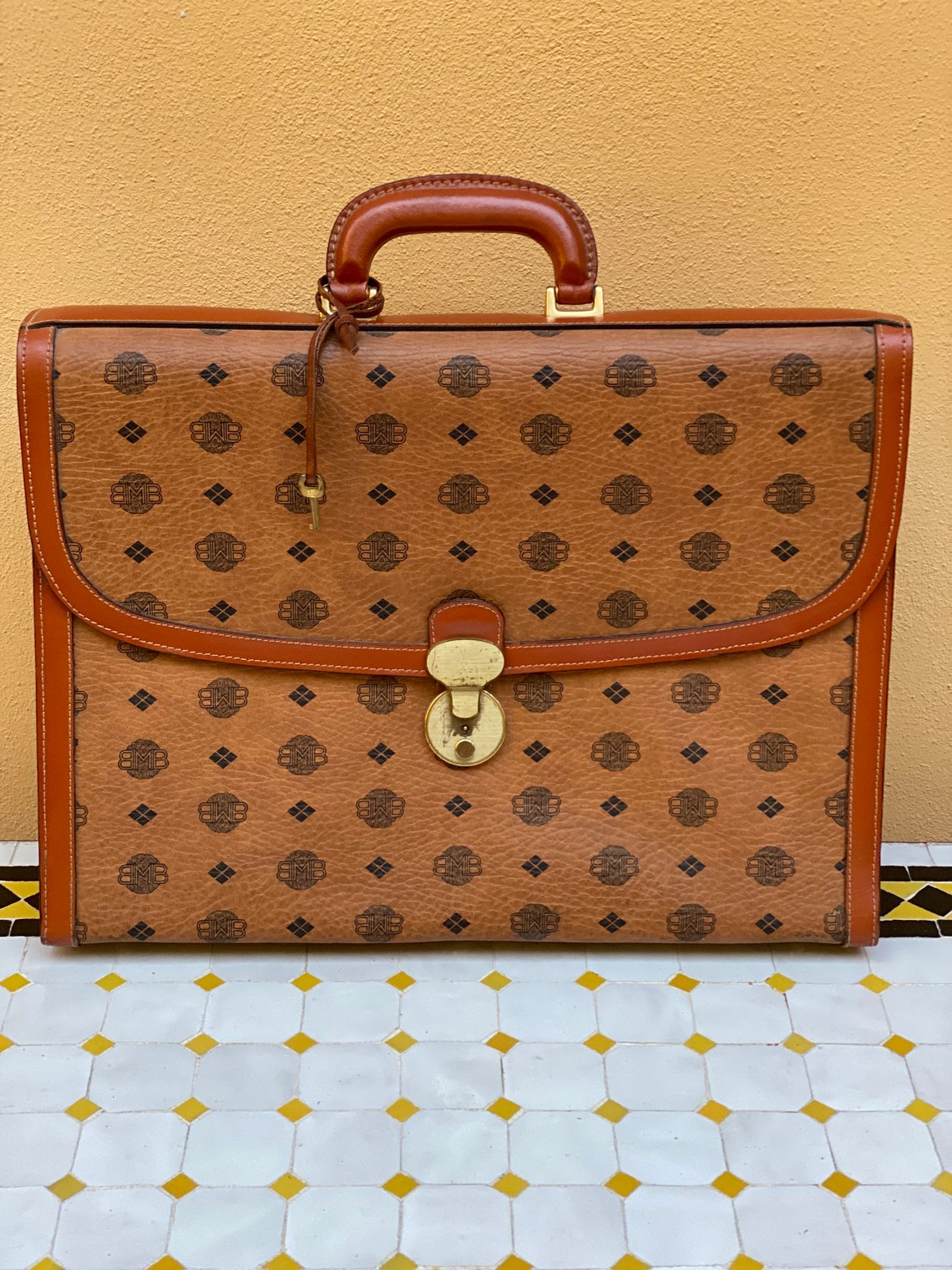 80s Craftsman Bag Bmb/brown Leather Briefcase Bmb/leather Etsy UK