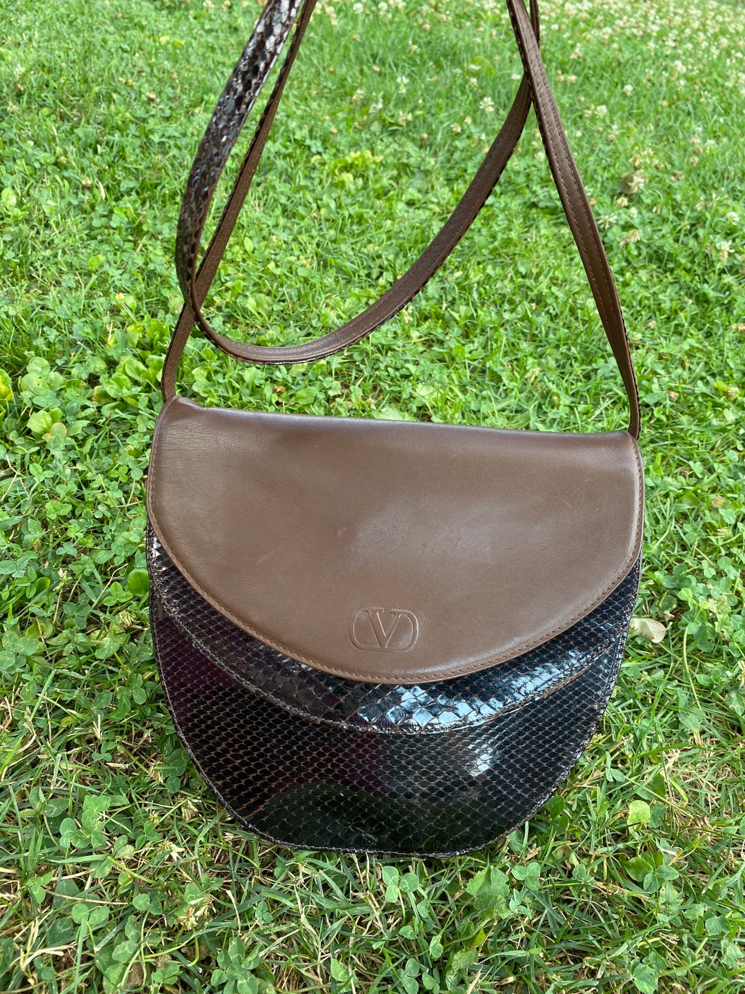 80s Vintage Rare Bag Valentino Garavani Les Sacs/brown Leather Bag