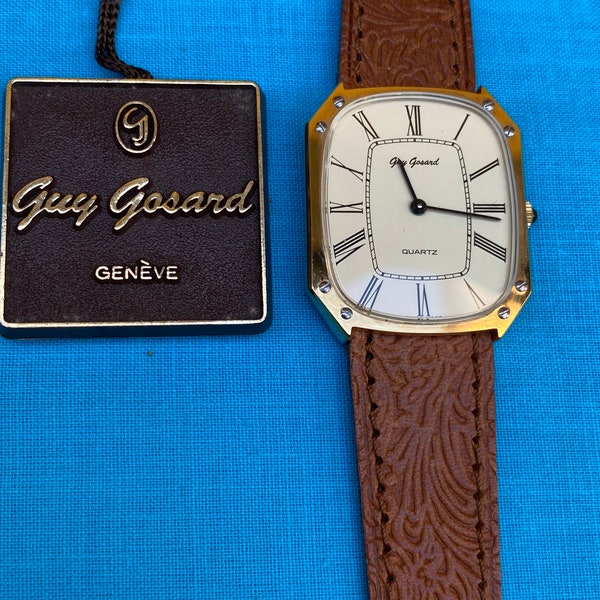 80s Vintage Wrist watch Guy Gosard Geneve/Geneve watch Luxury/Gold watch Geneve/Guy Gosard Swiss wrist watch