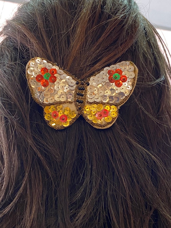 60s Vintage hair clip butterfly/Vintage butterfly… - image 2