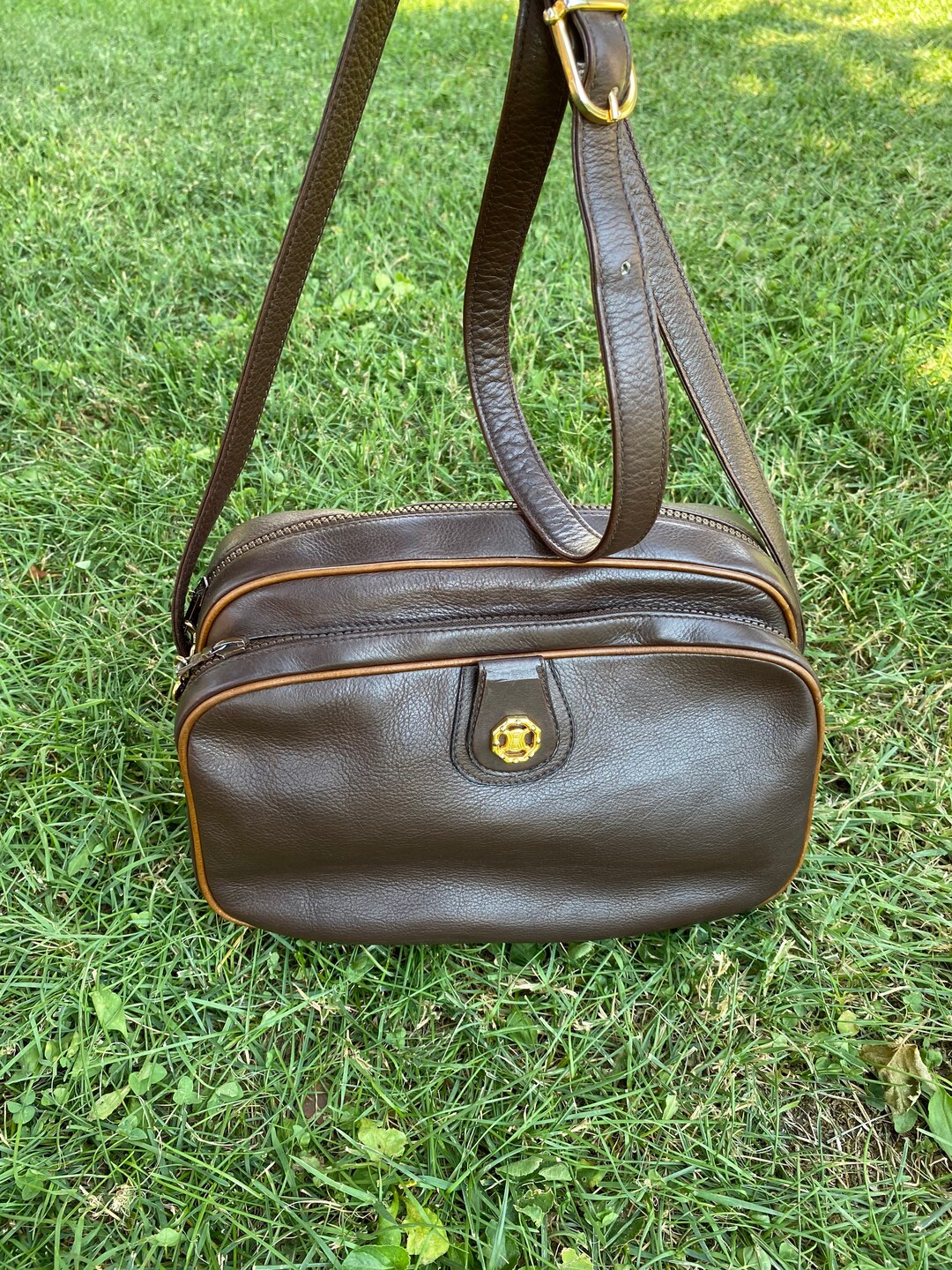 80s Authentic Vintage Celine Bag/brown Bag Leather/brown Etsy