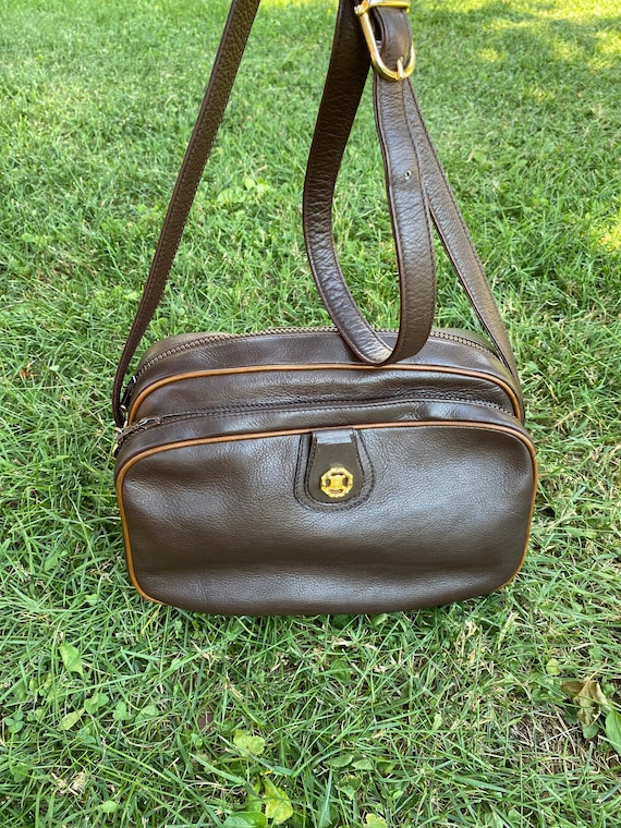 80s Authentic Vintage Celine Bag/brown Bag Leather/brown 