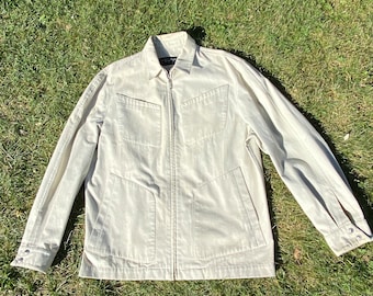 90s Jacket Design Thierry Mugler Paris/Beige cot jacket/Vintage jacket Thierry Mugler/Windbreaker Thierry Mugler/jacket cotton