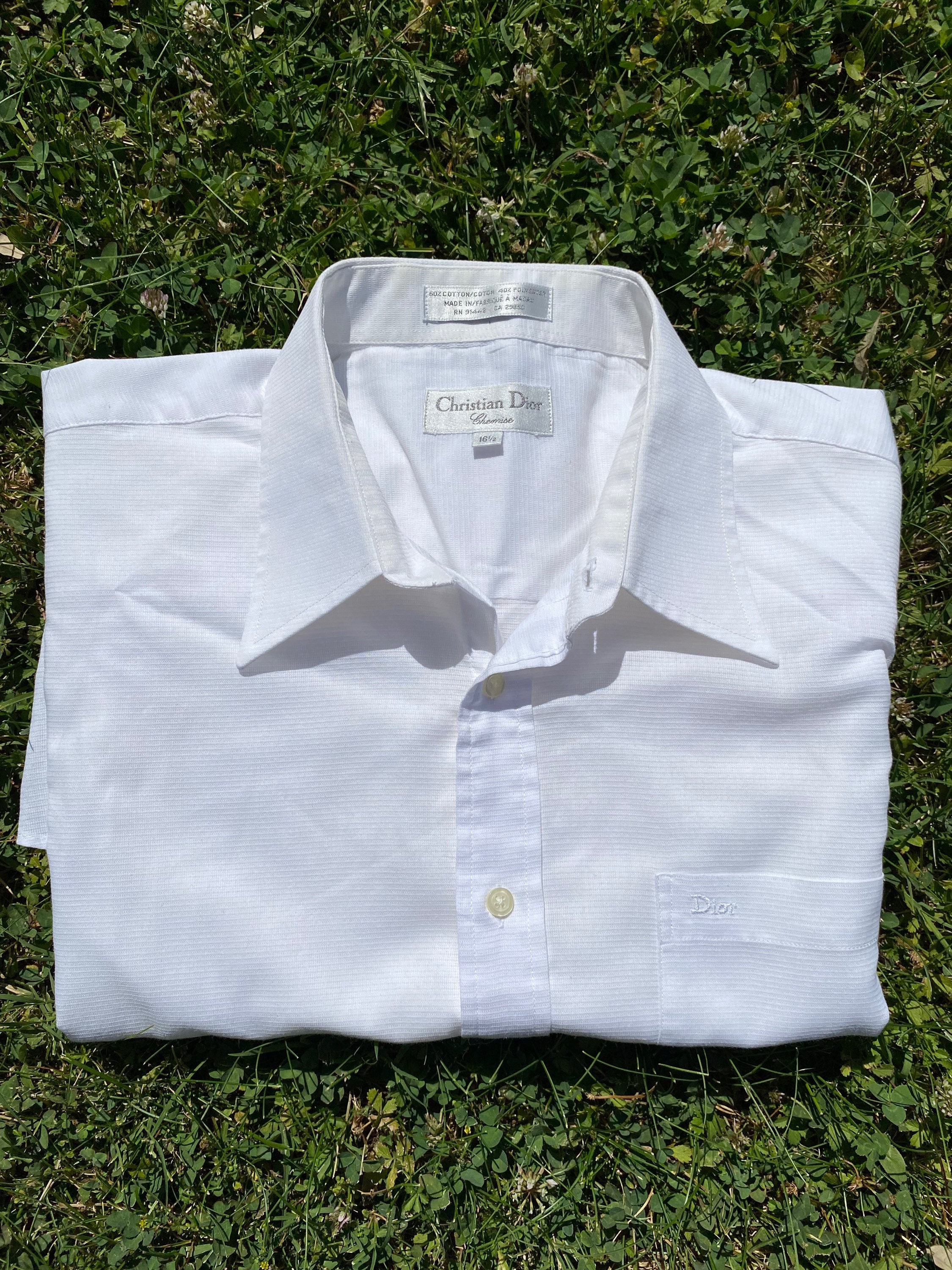 Oversized Christian Dior Couture Shirt White Cotton Poplin