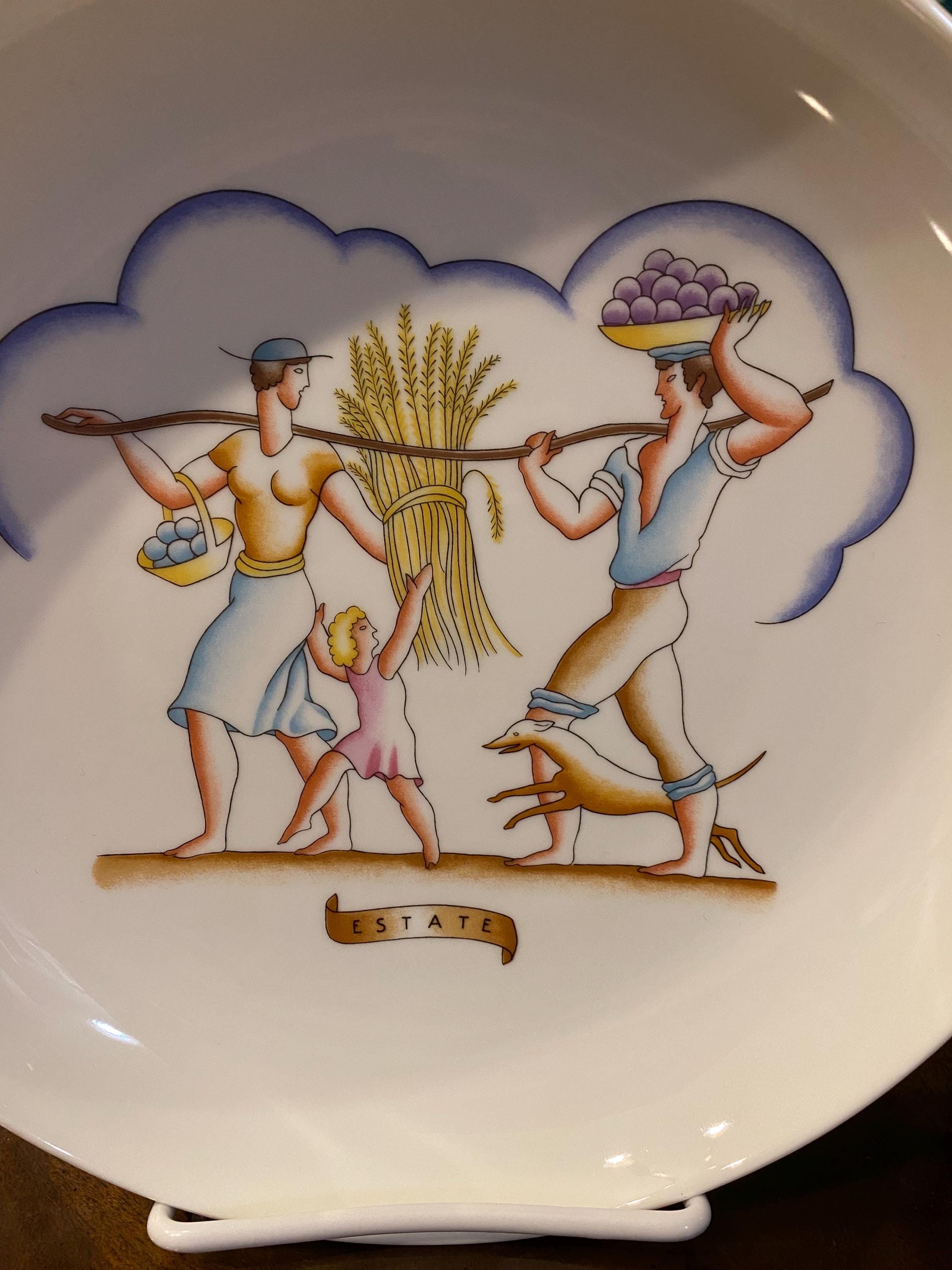 リチャード・ジノリによるジオ・ポンティの四季のプレート - Etsy 日本