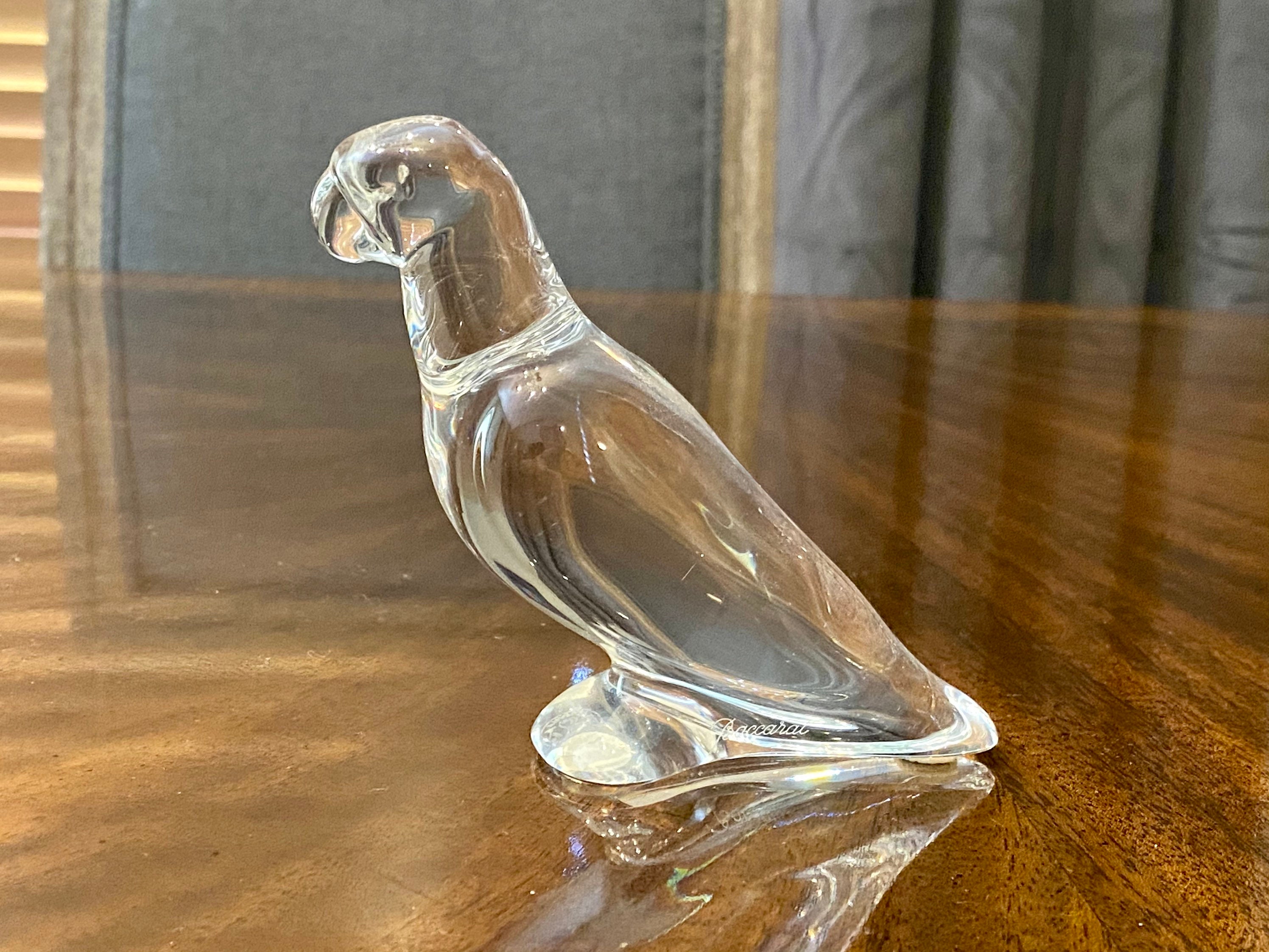買い保障できる baccarat 動物 オウム 置物 インテリア 美品 美しさ