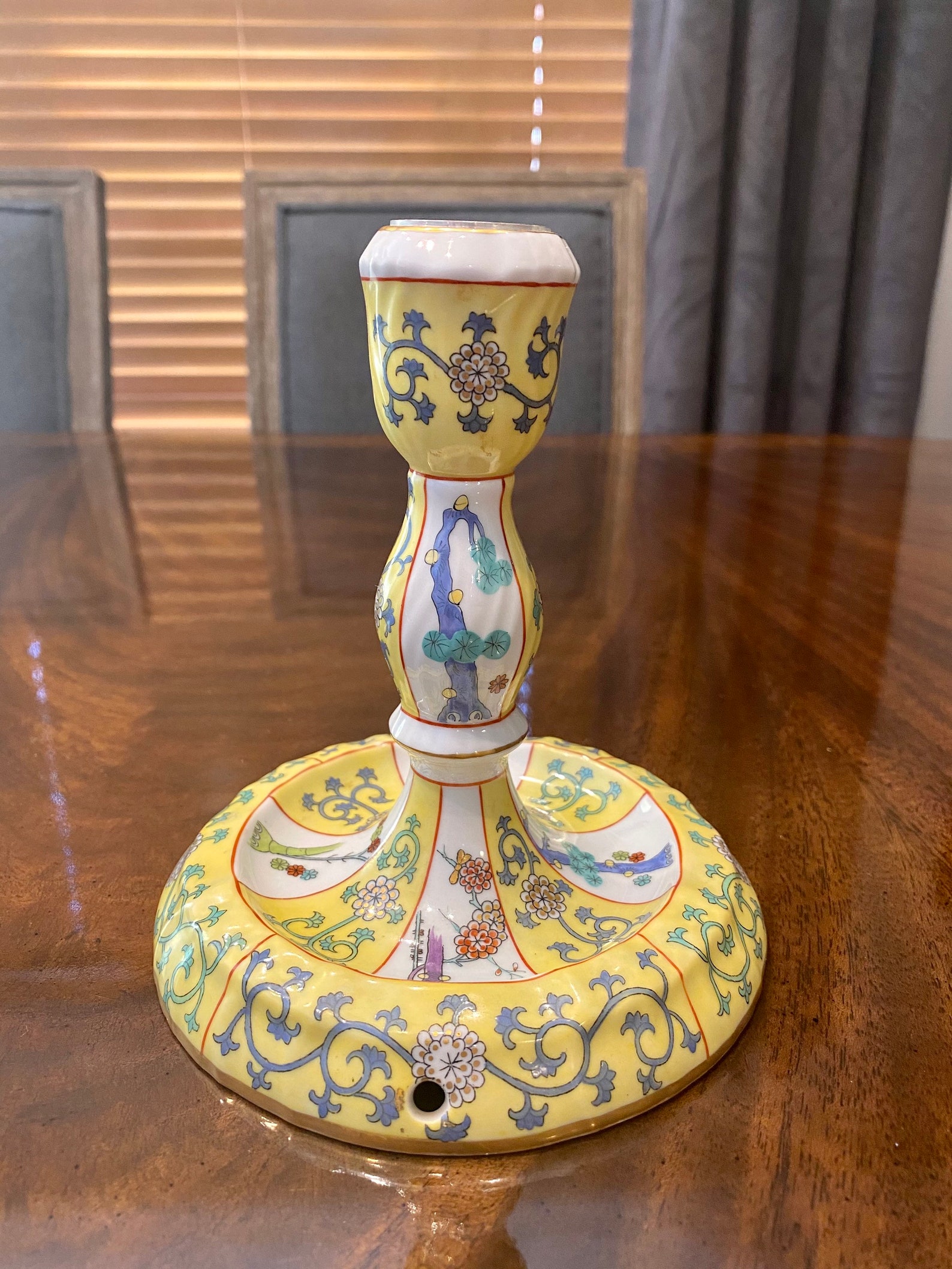 Herend Yellow Dynasty Candlesticks a Pair Etsy
