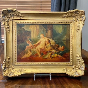 Oil on Board Painting in the 18th Century Style of Francois Boucher