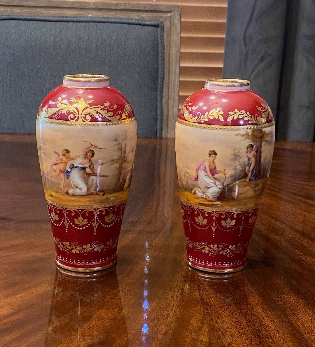 Antique Royal Vienna Austrian Vases Etsy