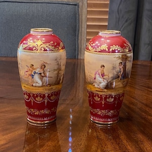 Antique Royal Vienna Austrian Vases