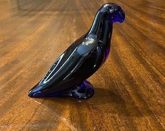 Baccarat Cobalt Blue Parrot