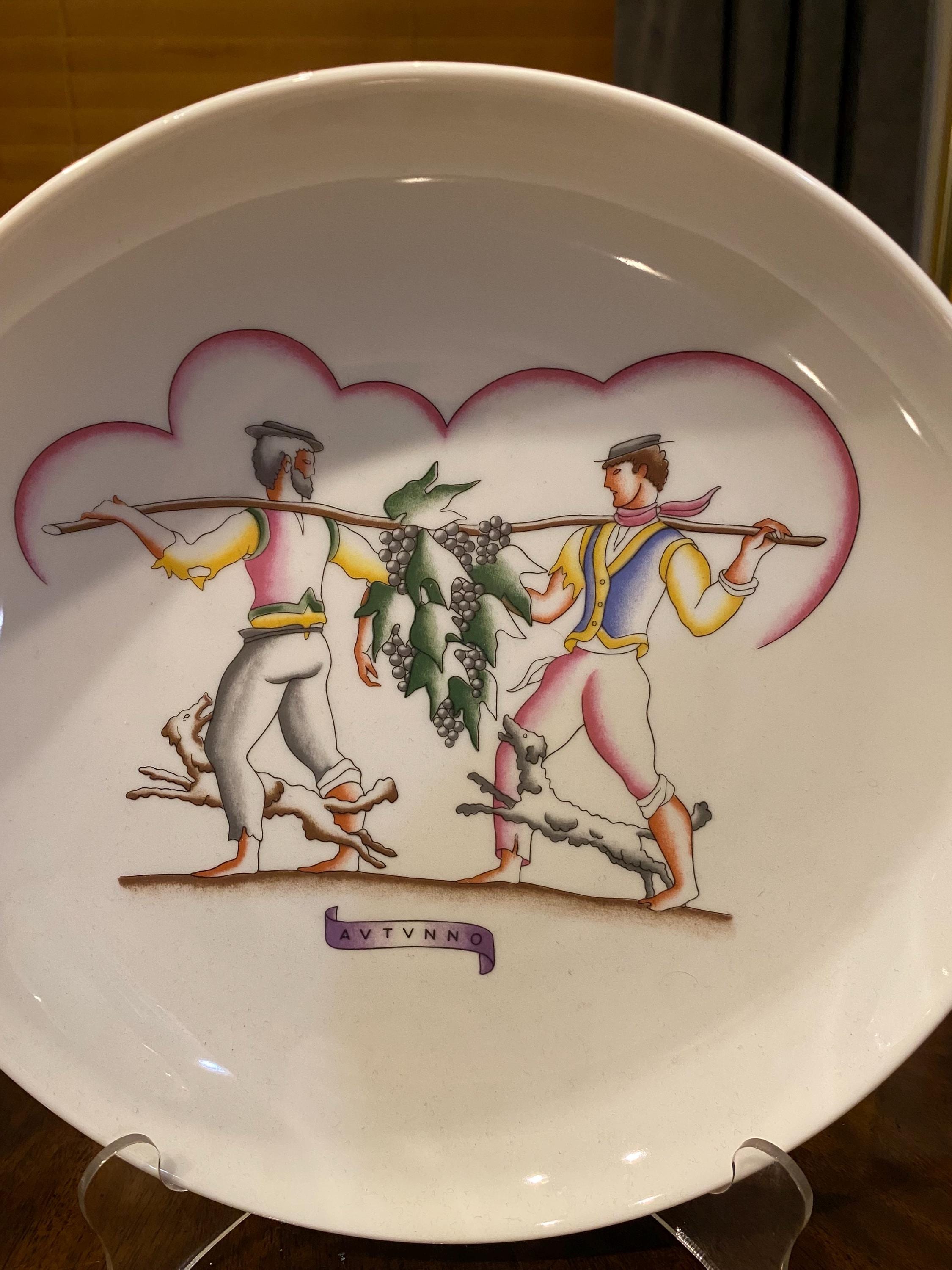 リチャード・ジノリによるジオ・ポンティの四季のプレート