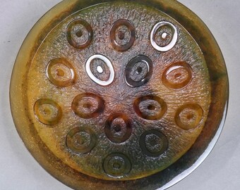 Daum pate de verre footed bowl