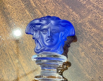 Versace Rosenthal Koboltblå Medusa Vinpropp