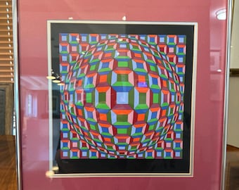 Victor Vasarely Limited Edition Serigraph, 71 of only 200