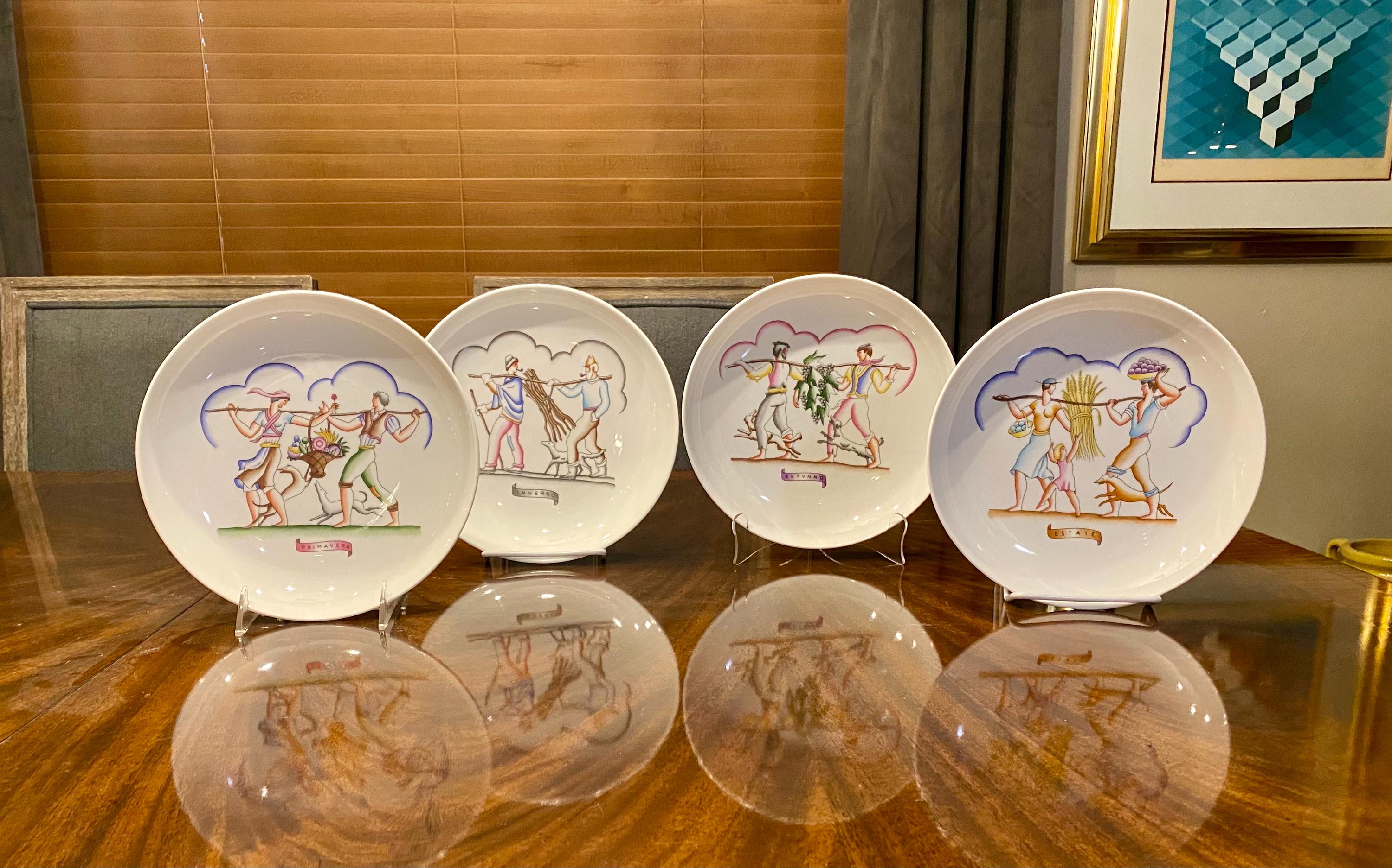 リチャード・ジノリによるジオ・ポンティの四季のプレート