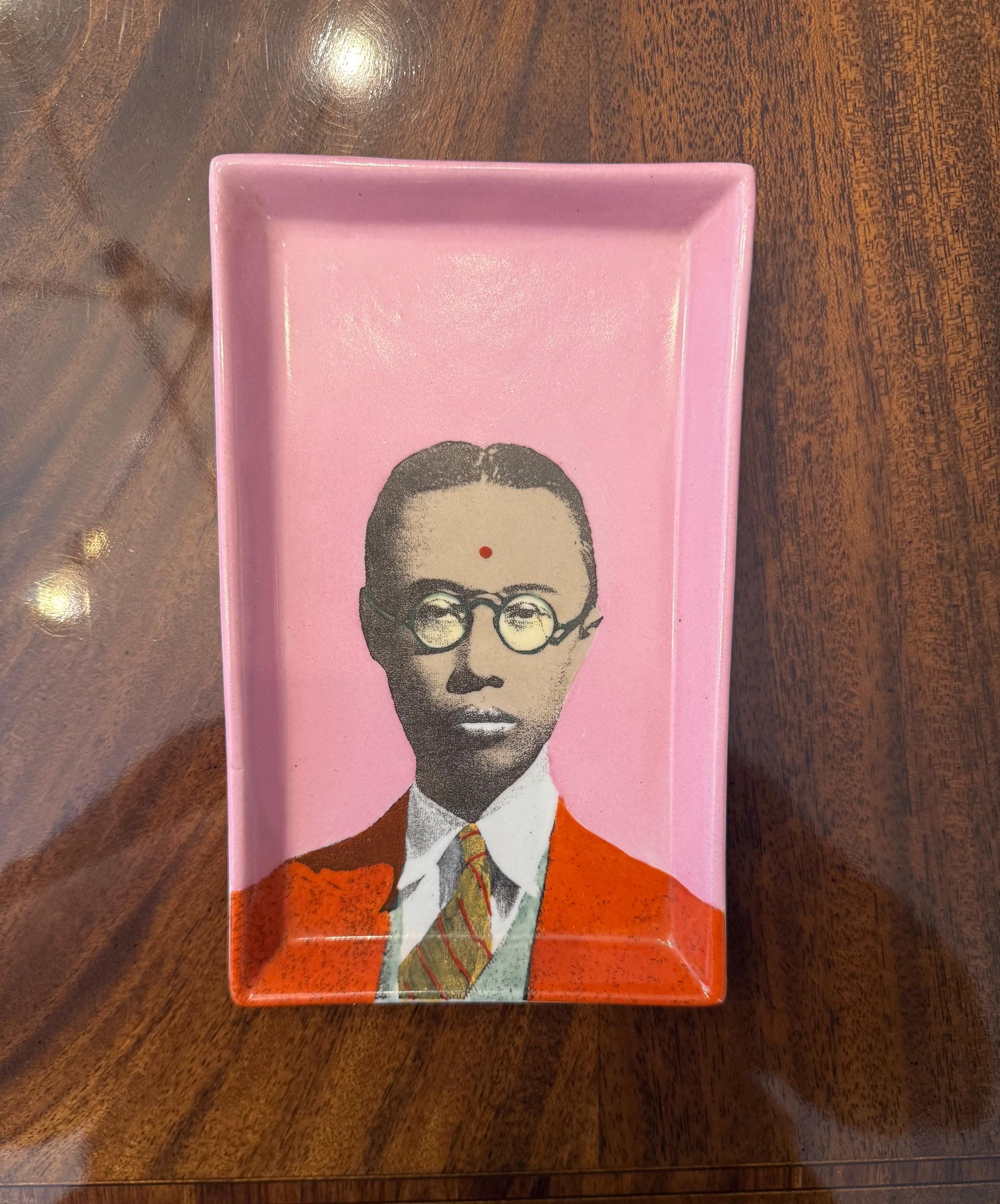 Fabienne Jouvin, Paris. Porcelain Tray of Puyi, the Last Emperor