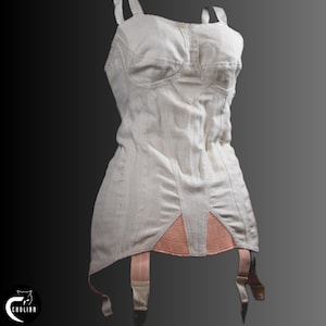1910s / Antique Edwardian linen corsage unique piece best condition Victorian corset