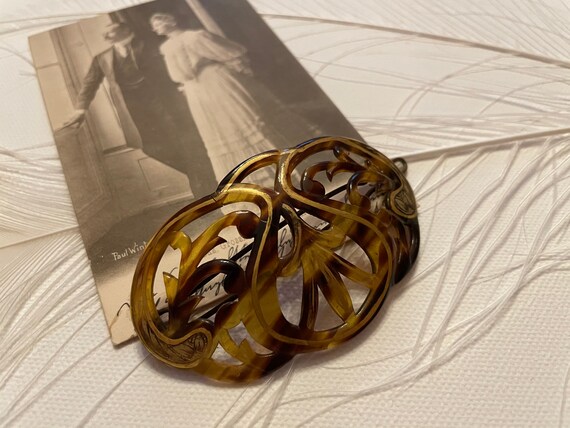 Art nouveau barrette original Edwardian 1900s
