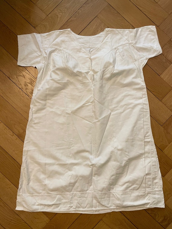 Antique edwardian nightgown chemise 1900s cotton - image 6