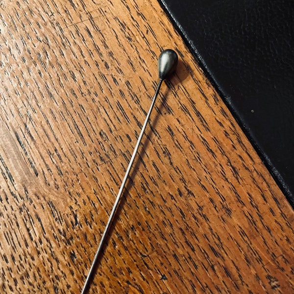 True vintage metal hat pin antique 1940s