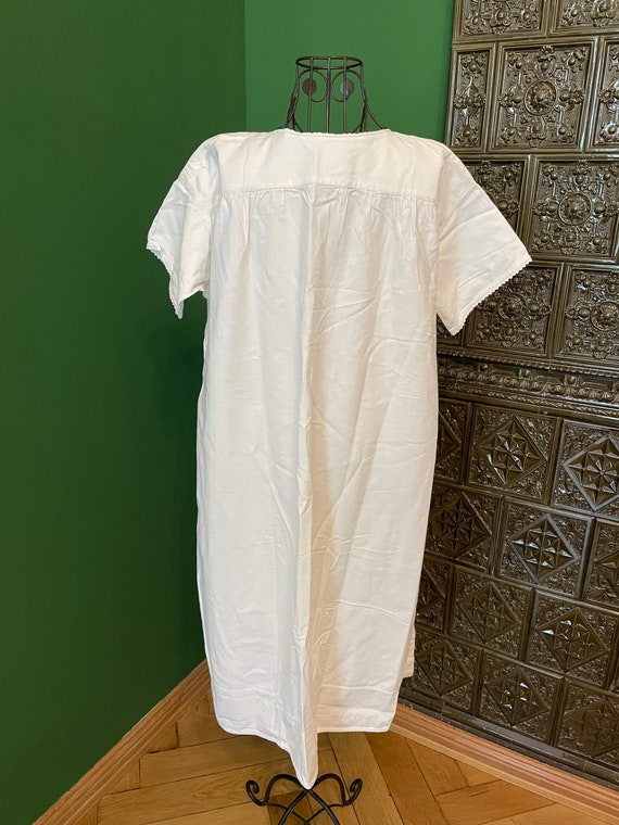 Antique edwardian nightgown chemise 1900s cotton - image 4