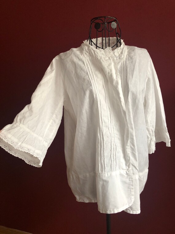 Original edwardian cotton bed jacket 1900s