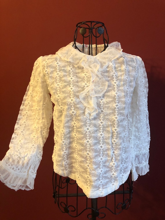 Edwardian antique white blouse 1900s
