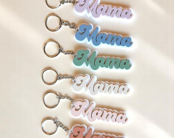 Acrylic Handmade Keychain/Name Tag Mama